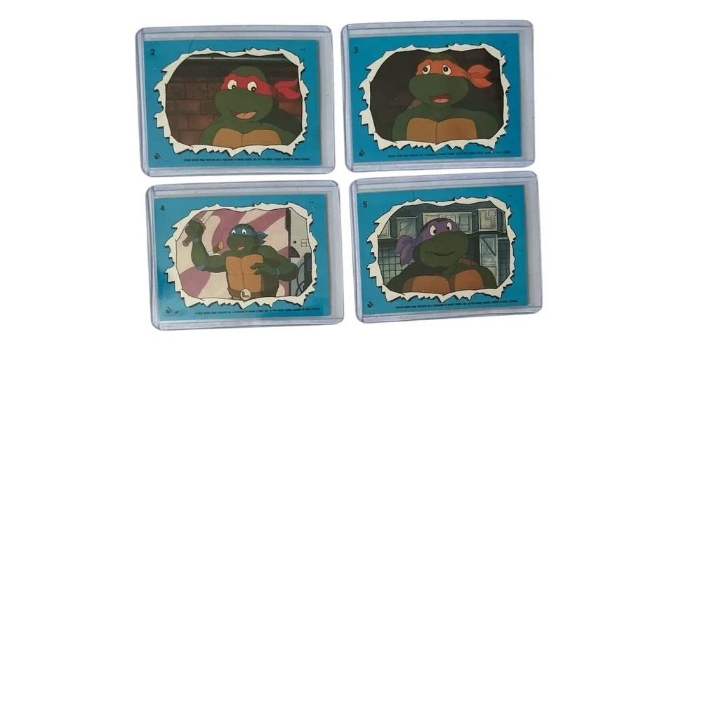 Teenage Mutant Ninja Turtles Mirage Studios 4 TMNT Sticker Trading Cards '90